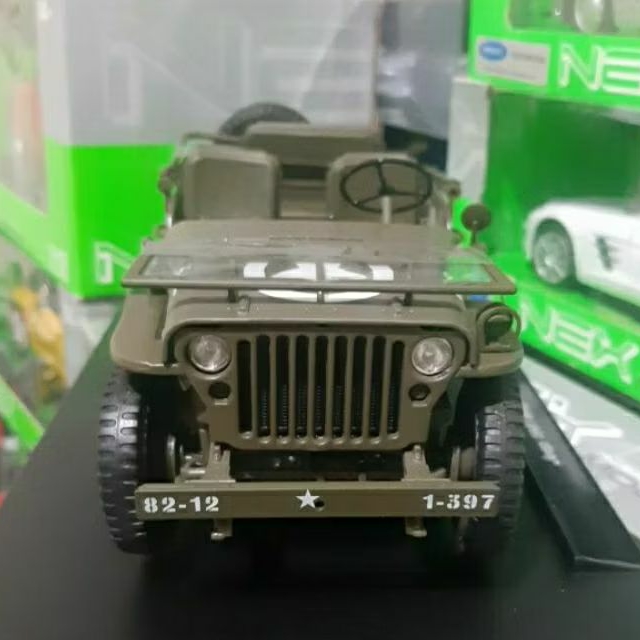 Diecast Welly Skala 1:18 Jeep Willys MB 1941 Baru Bukan Bekas Komplit