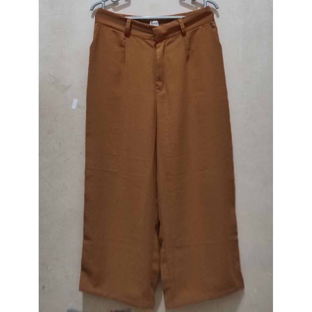celana kulot petite merek my style warna caramel