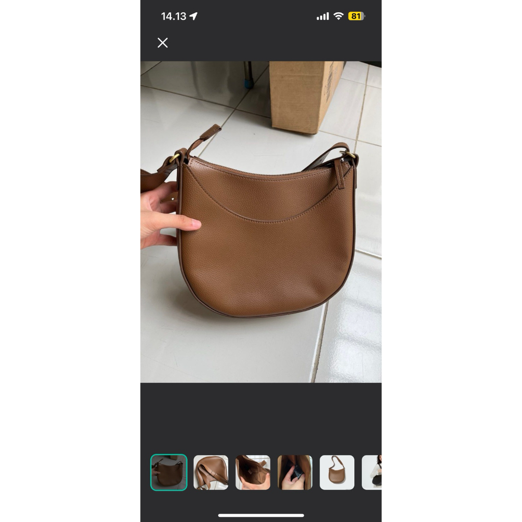 Uniqlo Faux Leather Sling Bag Women