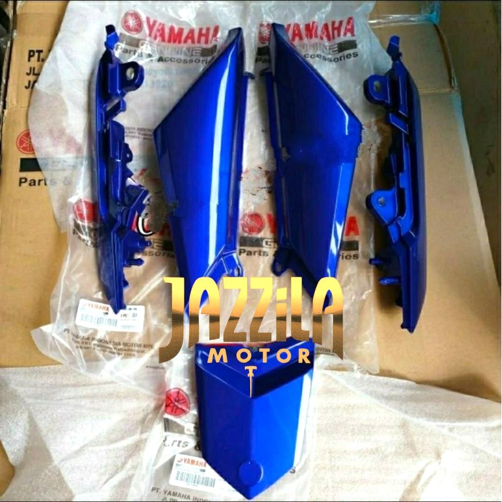 COVER BODY BELAKANG SET YAMAHA VIXION NEW NVL / NVA 2013 - 2016 (1PA) BIRU ORIGINAL YGP