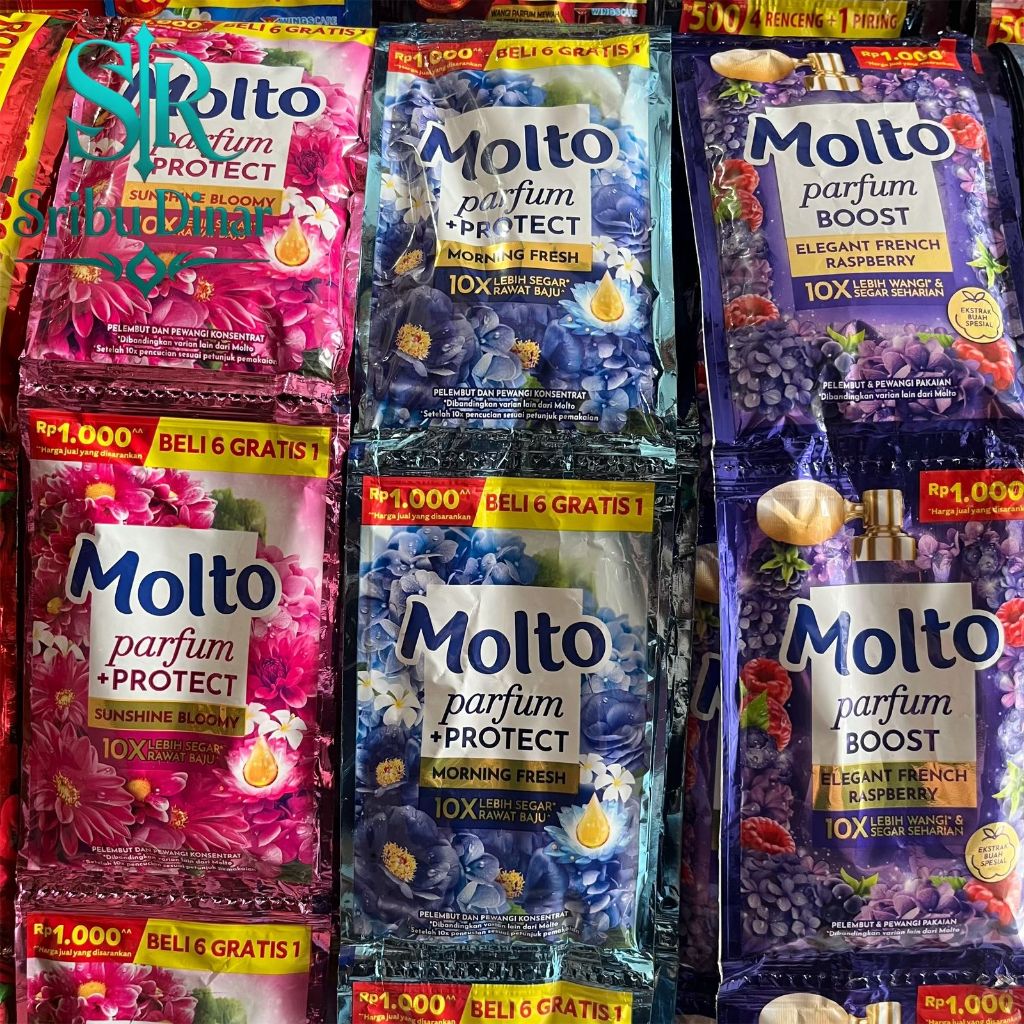 Molto Pewangi Pakaian Sachet Renteng 18ml Isi 6pc Sachet / Molto Sachet 1000an Renceng Molto 1000