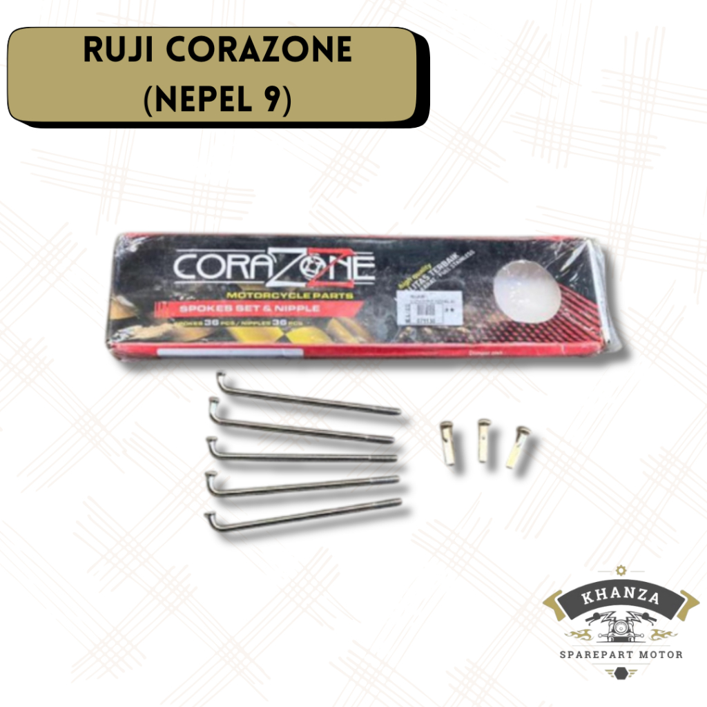 CORAZONE Ruji (NEPEL 9) || Ruji Sepeda Motor Jari Jari Ruji Velg Semua Ukuran