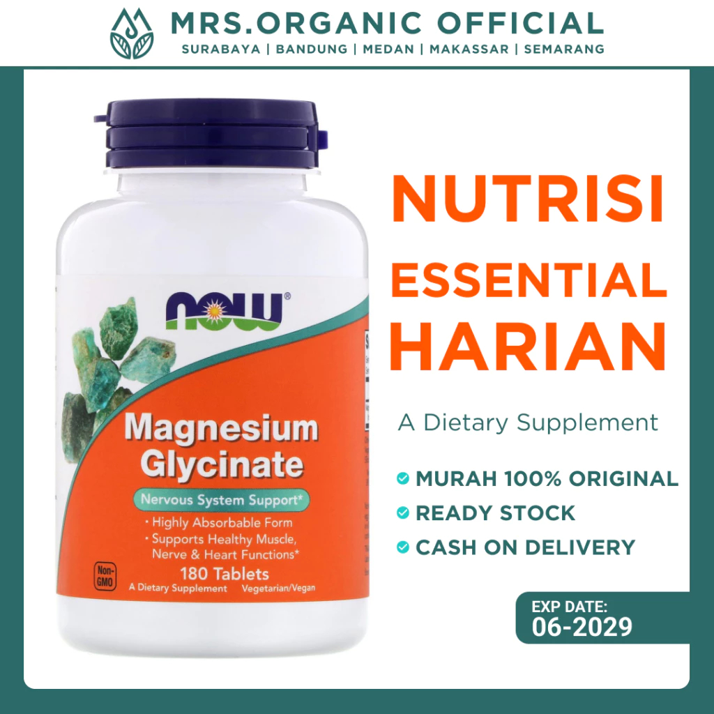 Now Foods Magnesium Glycinate isi 180 Tablets Now Food Magnesium Glycinate