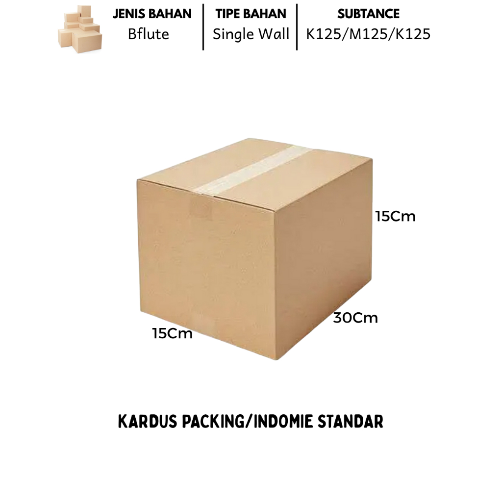 Kardus Karton Box ukuran 30x15x15 Cm/ Dus standar/ Kardus packing