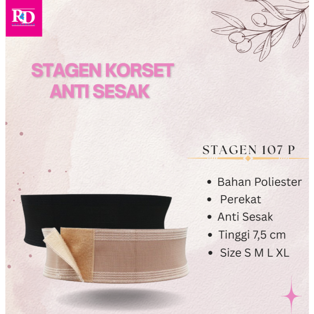 Saless Korset Stagen Perekat Velcro Peramping Pinggang Korset Pelangsing Stagen Tari Tradisonal St