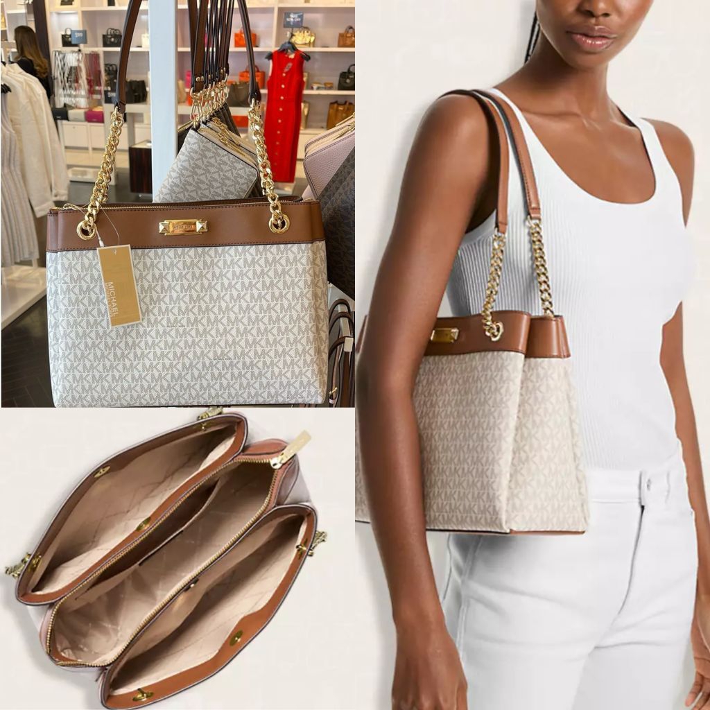 MK Whitney Medium Signature Logo Tote Bag