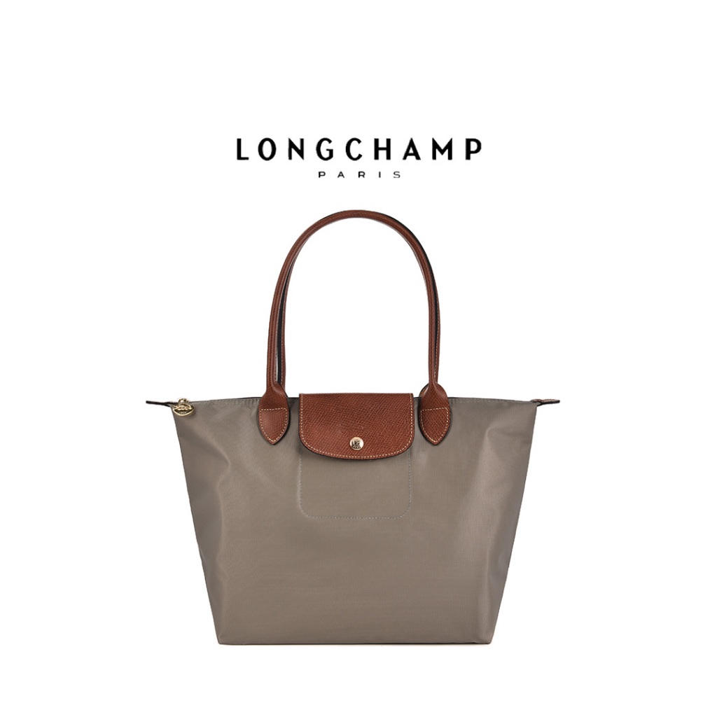 Longchamp Le Pliage L Tote Bag Tas Wanita Foldable Large Size Grey Elegant untuk Kerja Travel