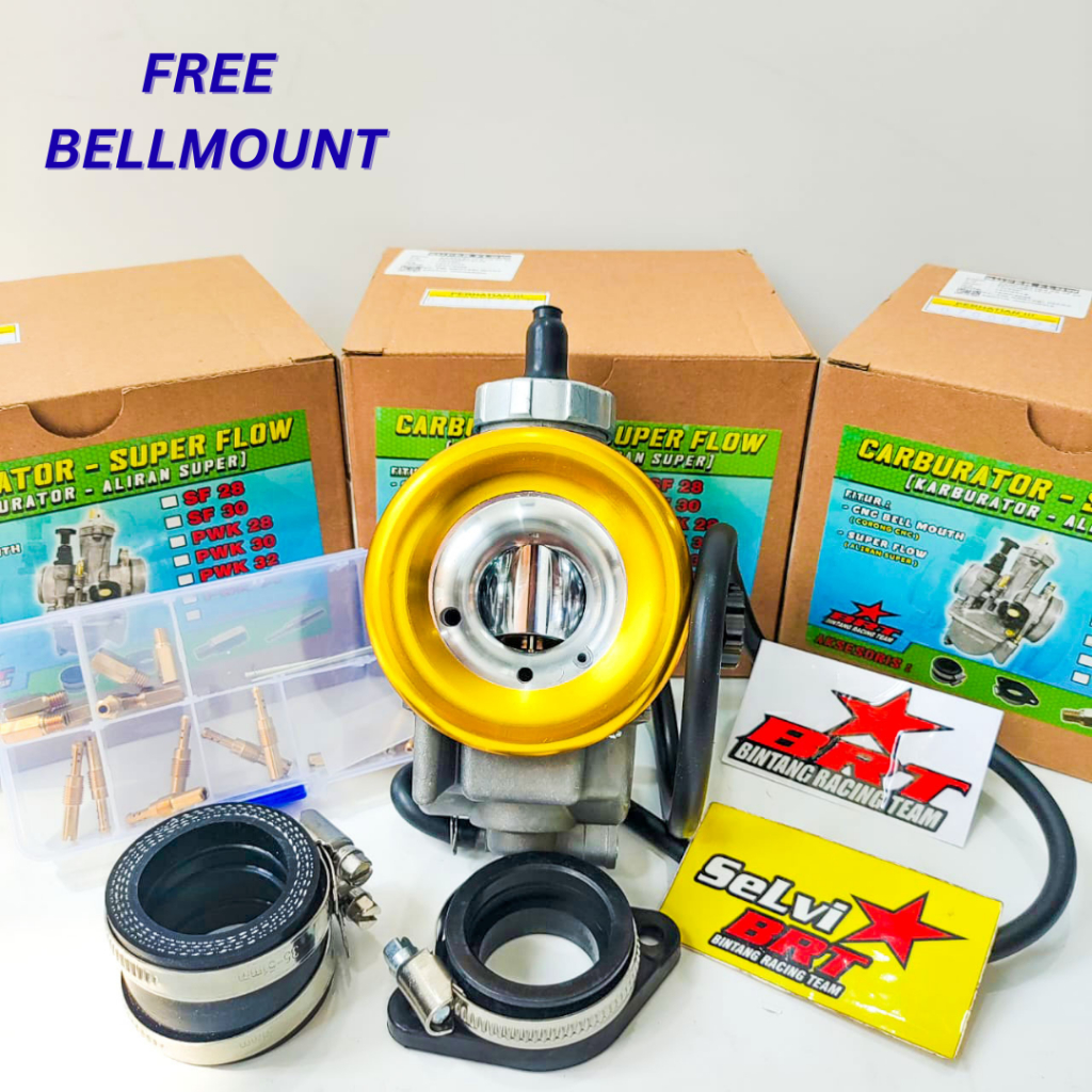 KARBURATOR KARBU BRT GEN 2 SUPER FLOW SF PE 24 26 28 30mm UNIVERSAL BEBEK MATIC CARBURATOR