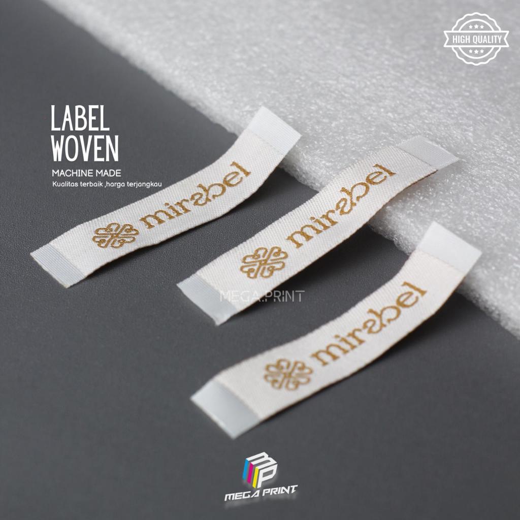 label woven custom 1,5x5cm label woven bordir label woven damask label woven premium( Free Desain )