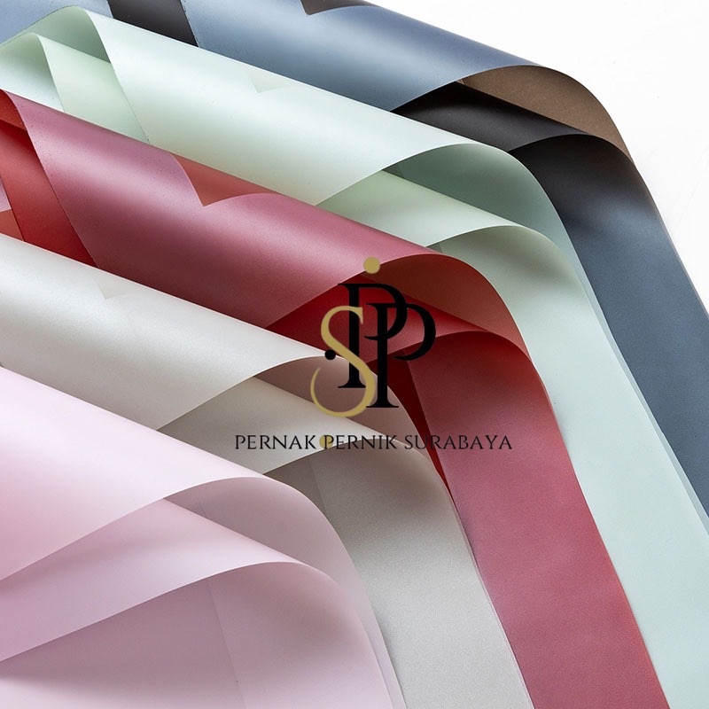 1 PACK ISI 20 LBR KERTAS CELLOPHANE FRAME BESAR BOLD FRAME WRAPPING PAPER WRAP BUNGA FLORIST DIY KOR