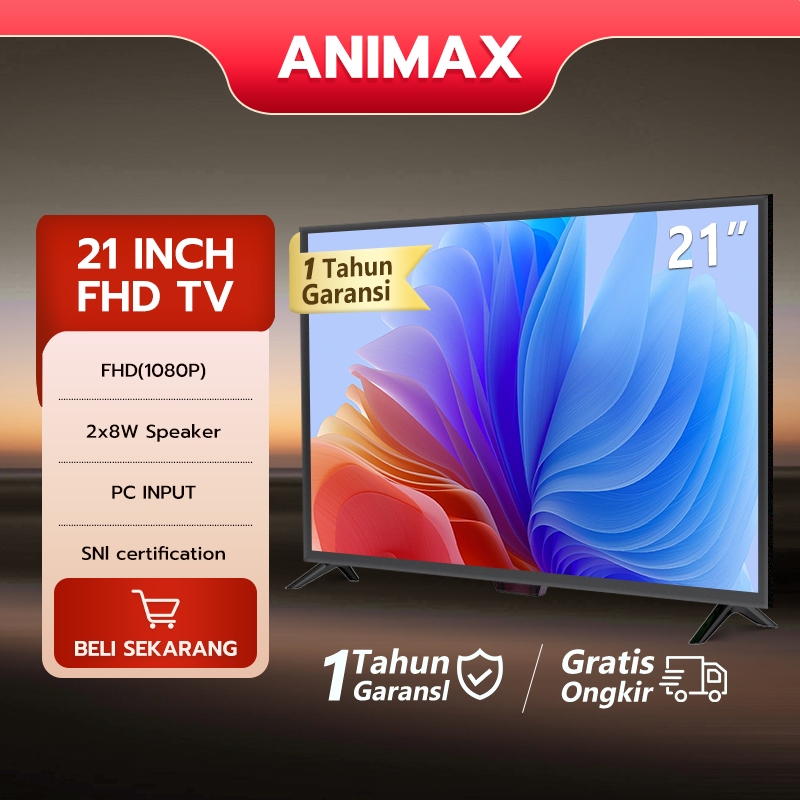 Animax TV Digital 21inch TV LED/LCD 21/24/25/27inch Televisi LED FHD TV Ready Digital Murah Televisi