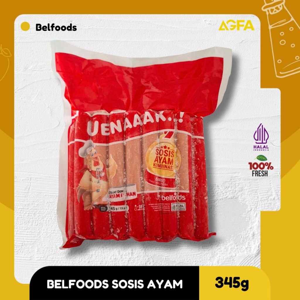 Belfoods Sosis 950g / Sosis Bakar Rasa Sapi / Sosis Belfood / Uenaaak sosis