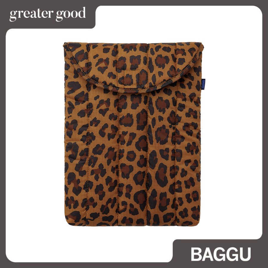 Baggu - Puffy Laptop Sleeve 13"/14" in Leopard