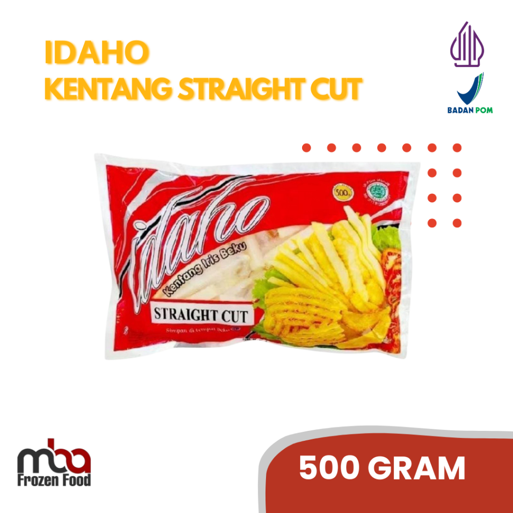 IDAHO Kentang Straight cut 500 Gram /Kentanggoreng /Sidedish /Camilan /Gorengan /Kentang /Frozenfood