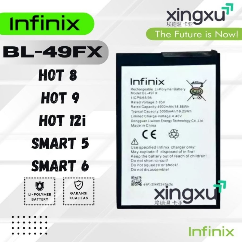 Batre Baterai batrai Ori infinix Hot 8/Hot 8/Hot 12i BL49FX