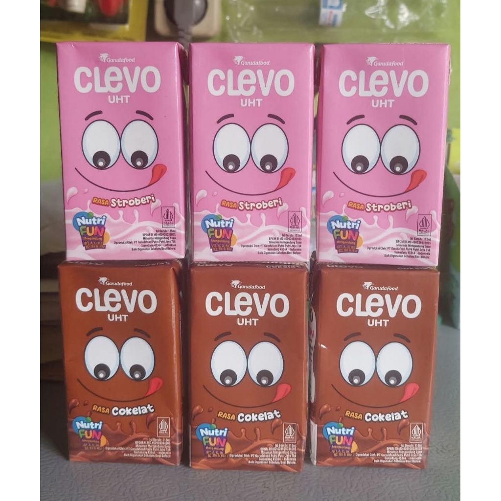SUSU UHT CLEVO ORIGINAL COKELAT STRAWBERRY