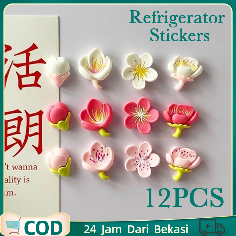 12pcs Hiasan Kulkas Aesthetic Hiasan Tempel Kulkas Magnet Magnet Kulkas Lucu Set Magnet Hiasan Kulka