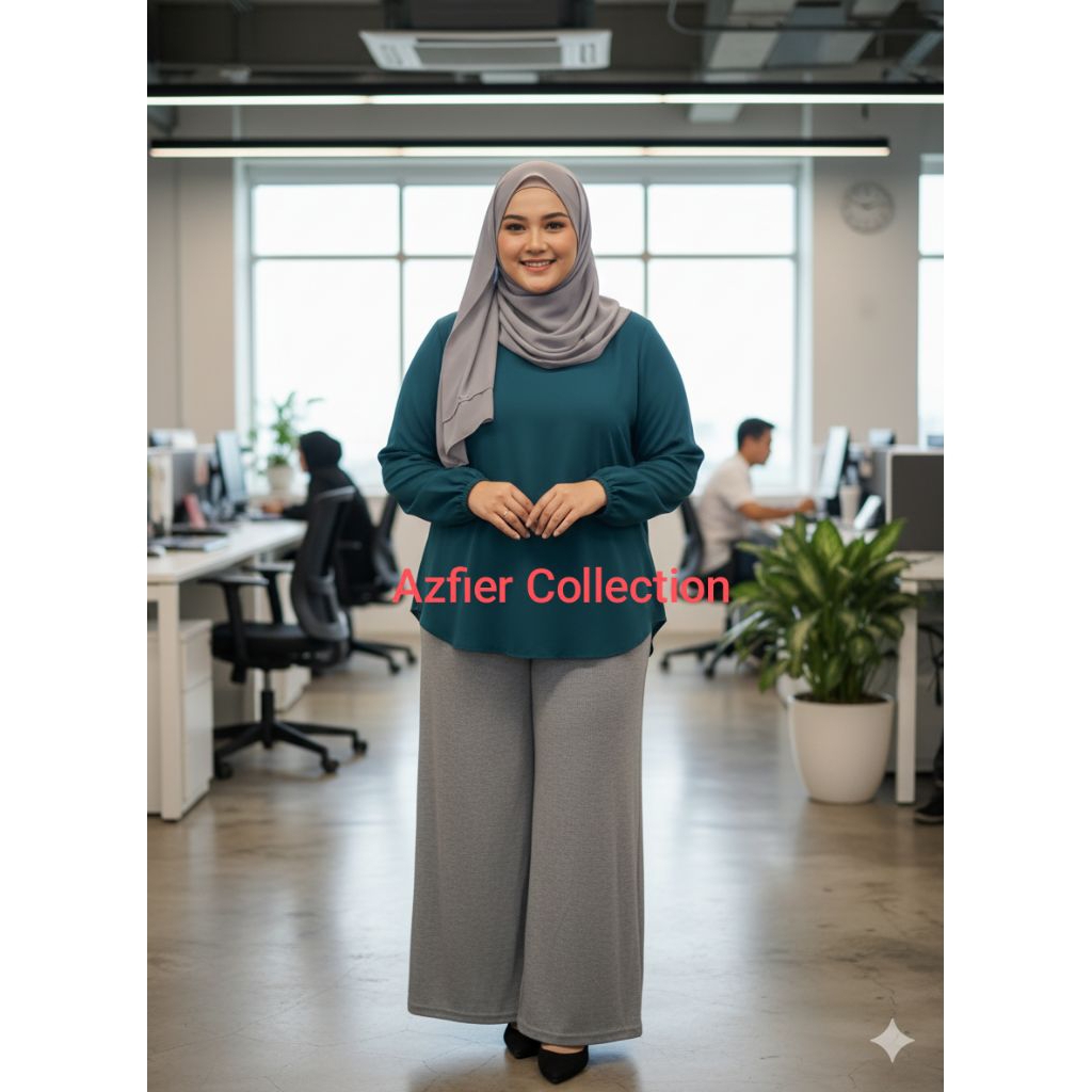 Azfier Collection Celana Kulot Knit Rib Uniqlo Premium Panjang Dewasa Jumbo Muat Sampai 100 Kg