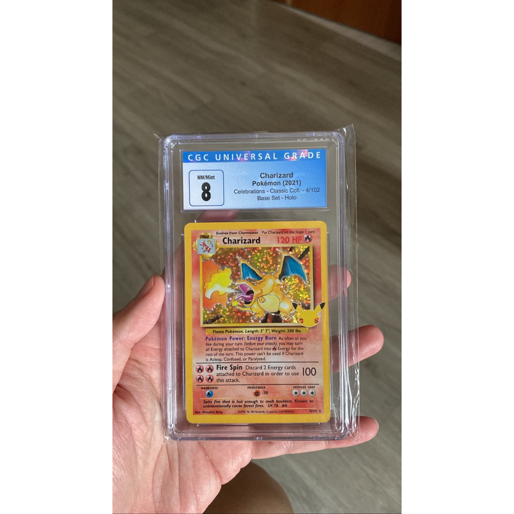 Kartu Pokemon English Charizard Celebrations 25th slab CGC 8