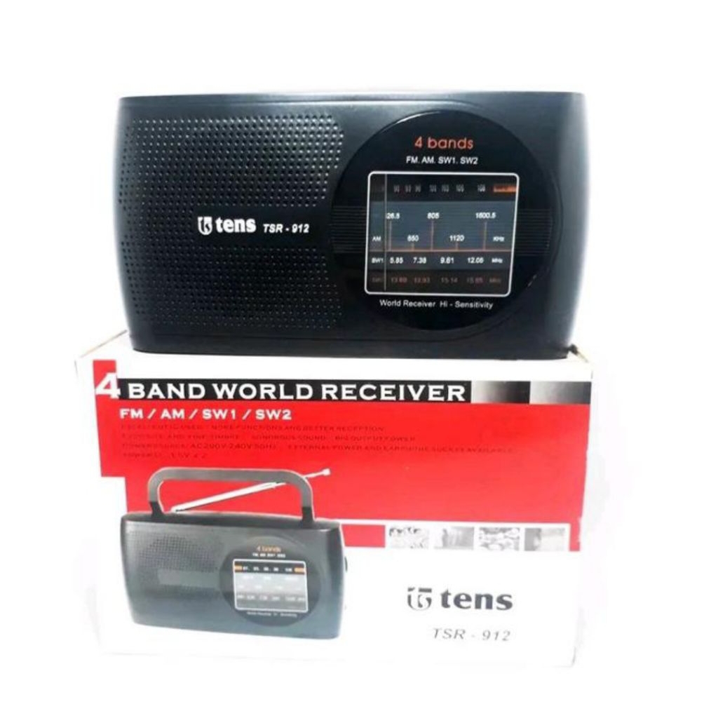 TENS RADIO TSR 912 PORTABLE RADIO 4 BANDS