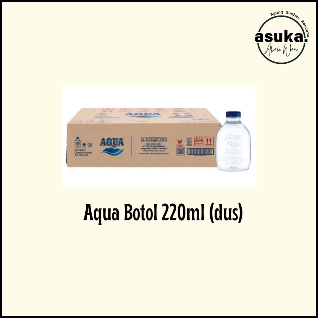 Aqua Botol 220ml isi 24botol