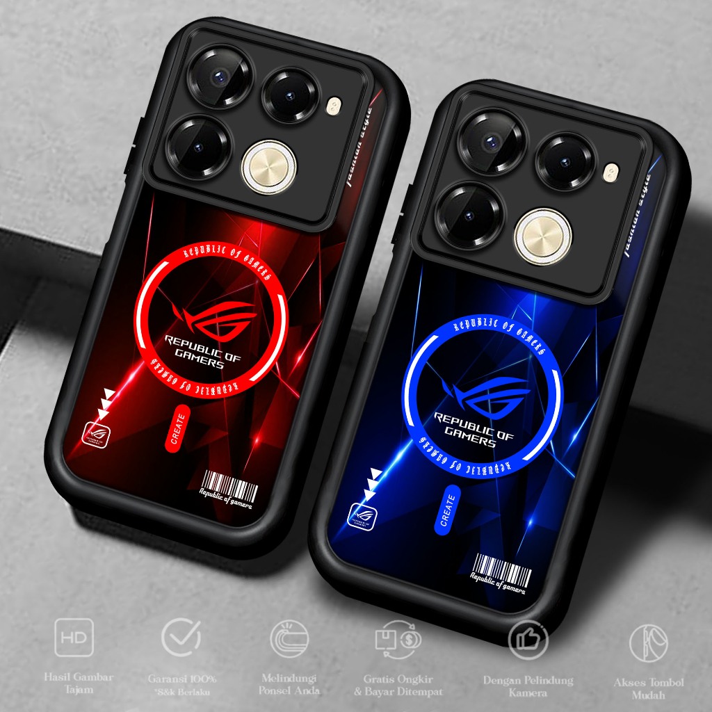 Case Premium Compatible For INFINIX NOTE 40 PRO 5G Motif [ ROG 5 ] Cover Handphone Casing Softcase g