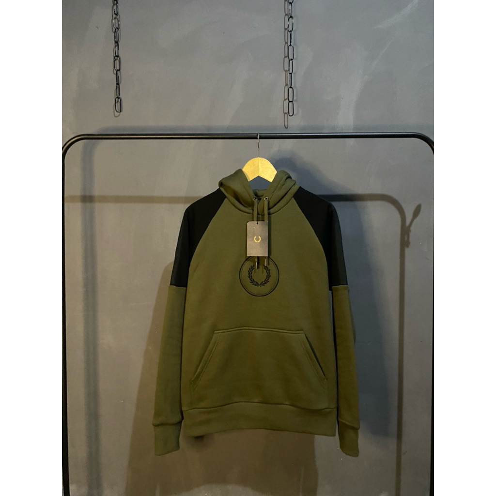 hoodie fred perry taped slevee original