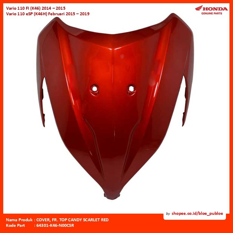 COVER, FR. TOP CANDY SCARLET RED/64301K46N00CSR