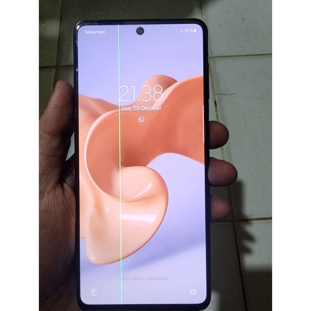 lcd copotan samsung m52 5g minus garis