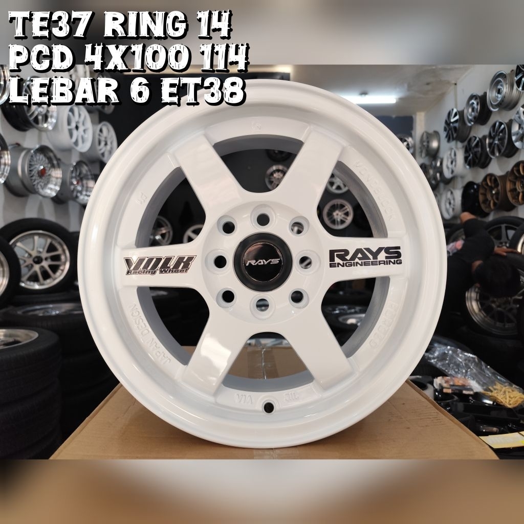 velg ring 14 pcd 4x 100 114 Ce28 dan TE37