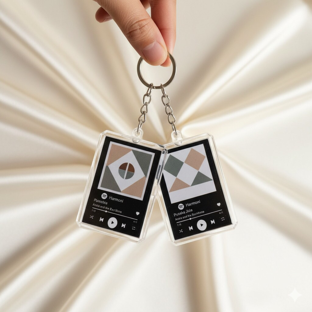 Gantungan Kunci Custom Foto Spotify – Bisa Desain Sendiri, Cocok Buat Kado
