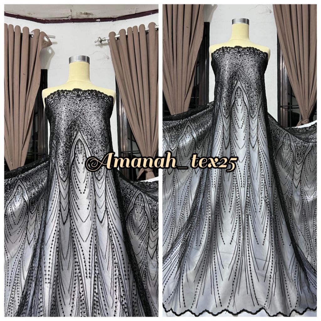 Tile Payet Spangel / Border Payet / Tile Akar payet / Bahan Kebaya