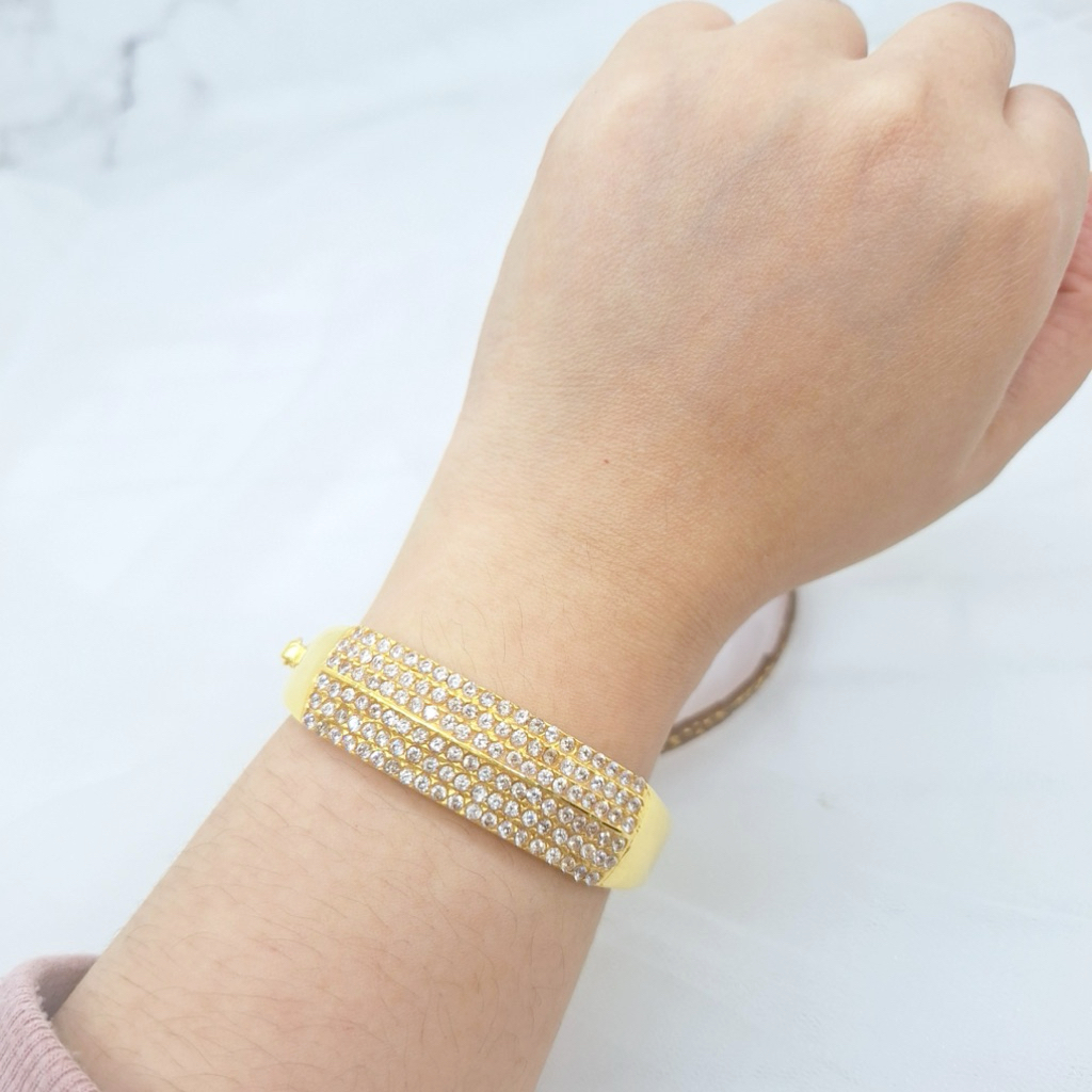 gelang suasa atau swasa lapisan emas 24k atau mirip emas banjar permata tembakan berlian mirip emas 