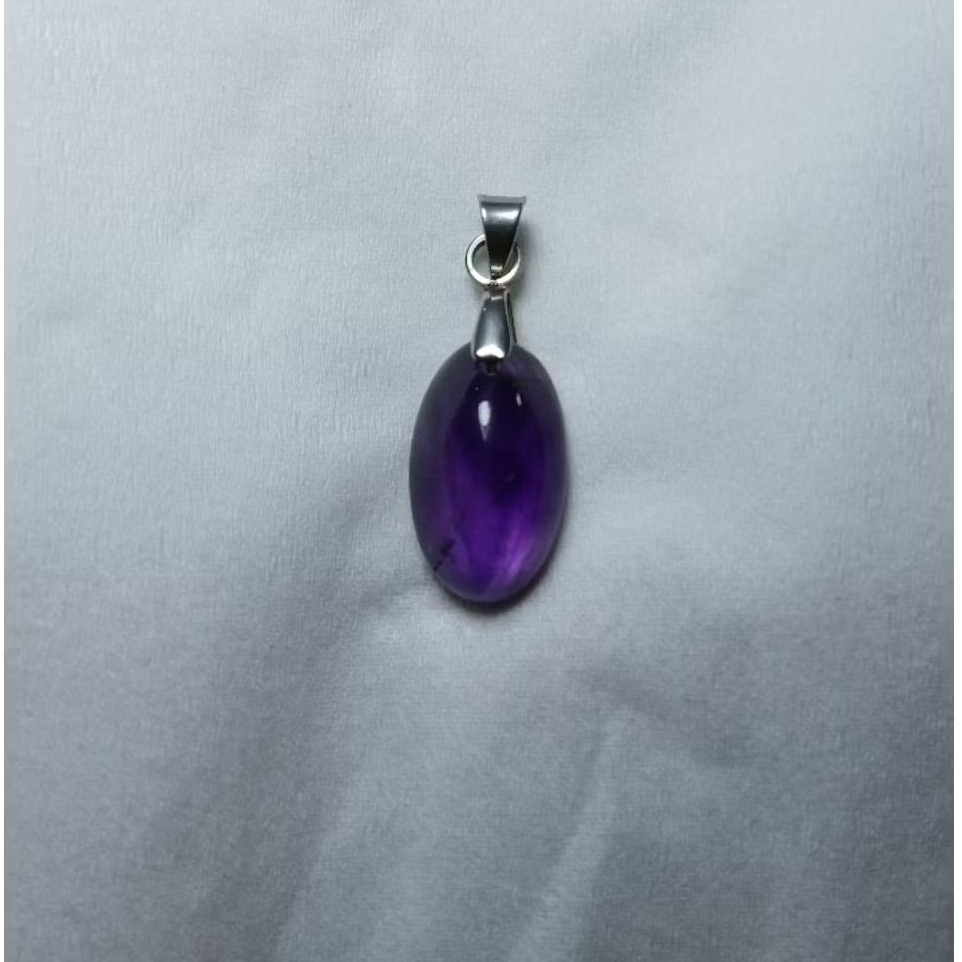 Liontin batu akik kecubung kalimantan natural