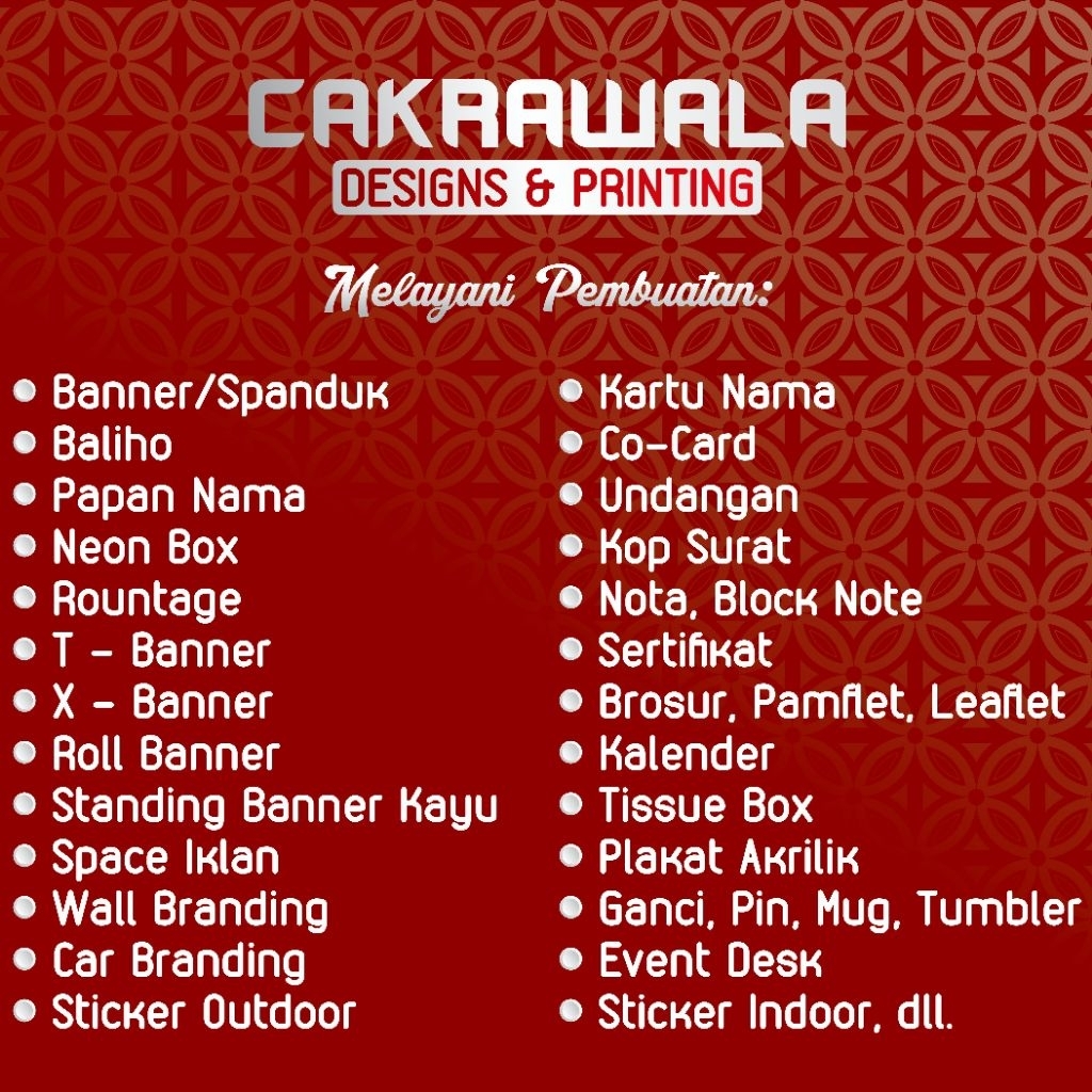 Jasa Desain Grafis - Banner / Spanduk Kain - Baliho - Papan Nama - Neon Box - Rontek - X Banner DLL