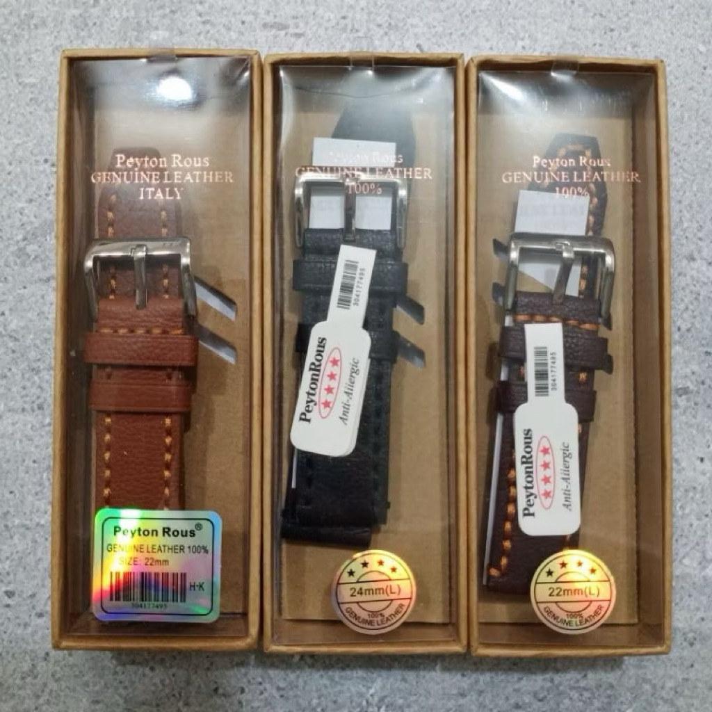 Tali Jam Tangan Kulit Peytonrous kualitas super Anti Alergi