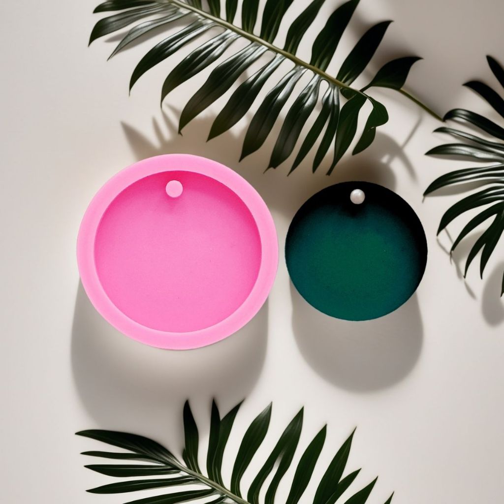 Cetakan Silikon Resin Bulat - Resin Mold SIlicone Round Circle Pendant