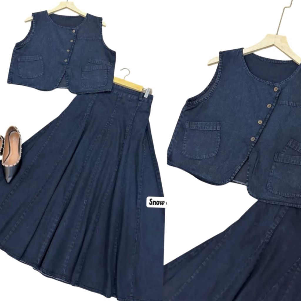 SET ROMPI ROK JEANS WANITA TERBARU
