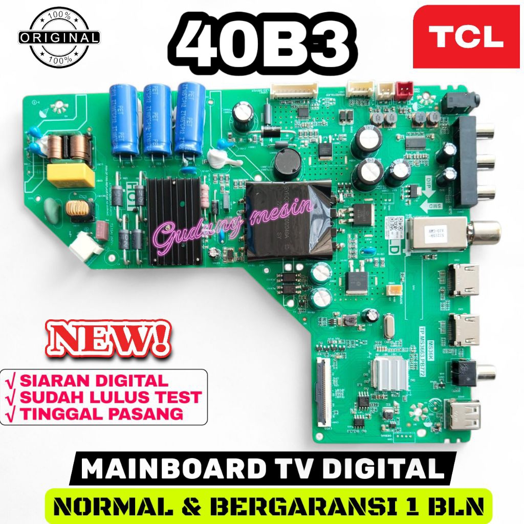 MB TV TCL 40B3 / MAINBOARD TV TCL 40B3 / MESIN TV TCL 40B3 / MODUL TV TCL 40B3 / MB TCL 40B3 / 40B3