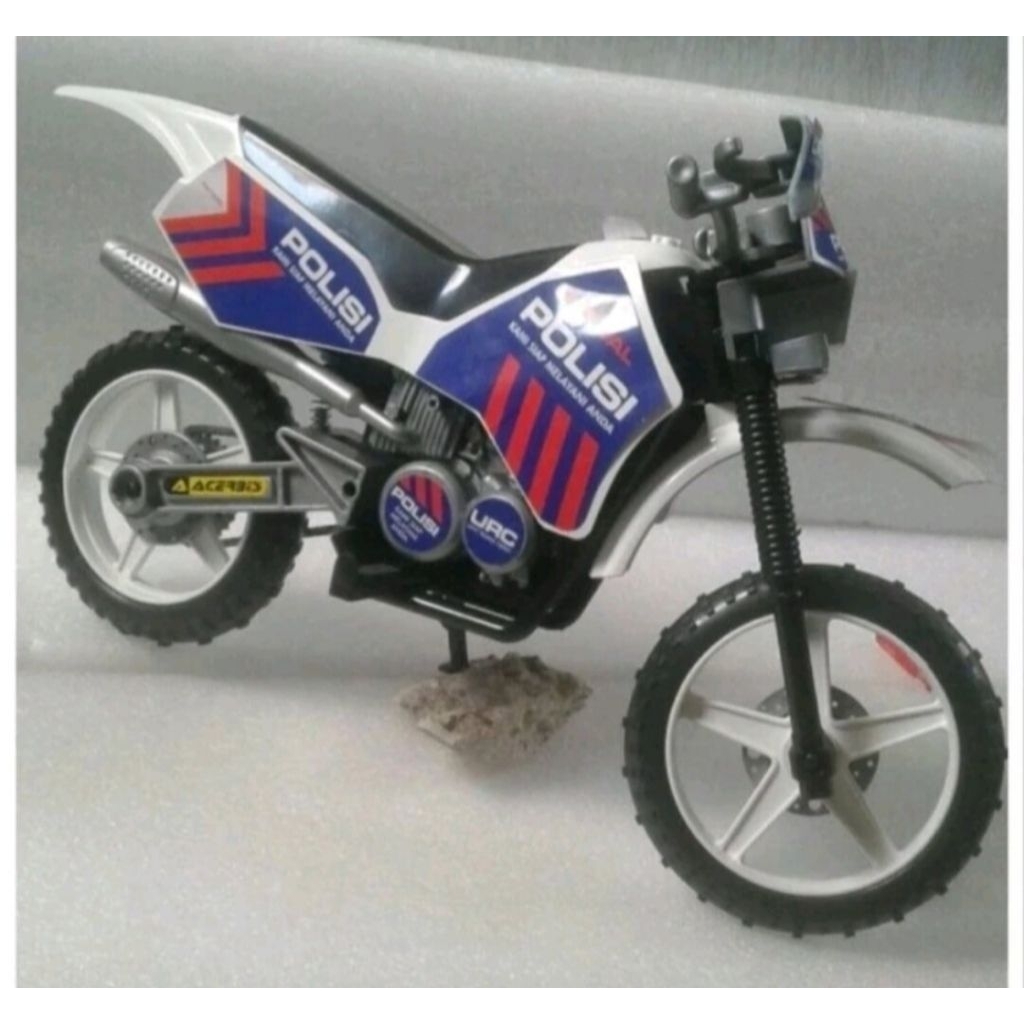 Mainan anak diecast sepeda motor trail polisi jumbo bongkar pasang keren murah harga satuan perpcs m