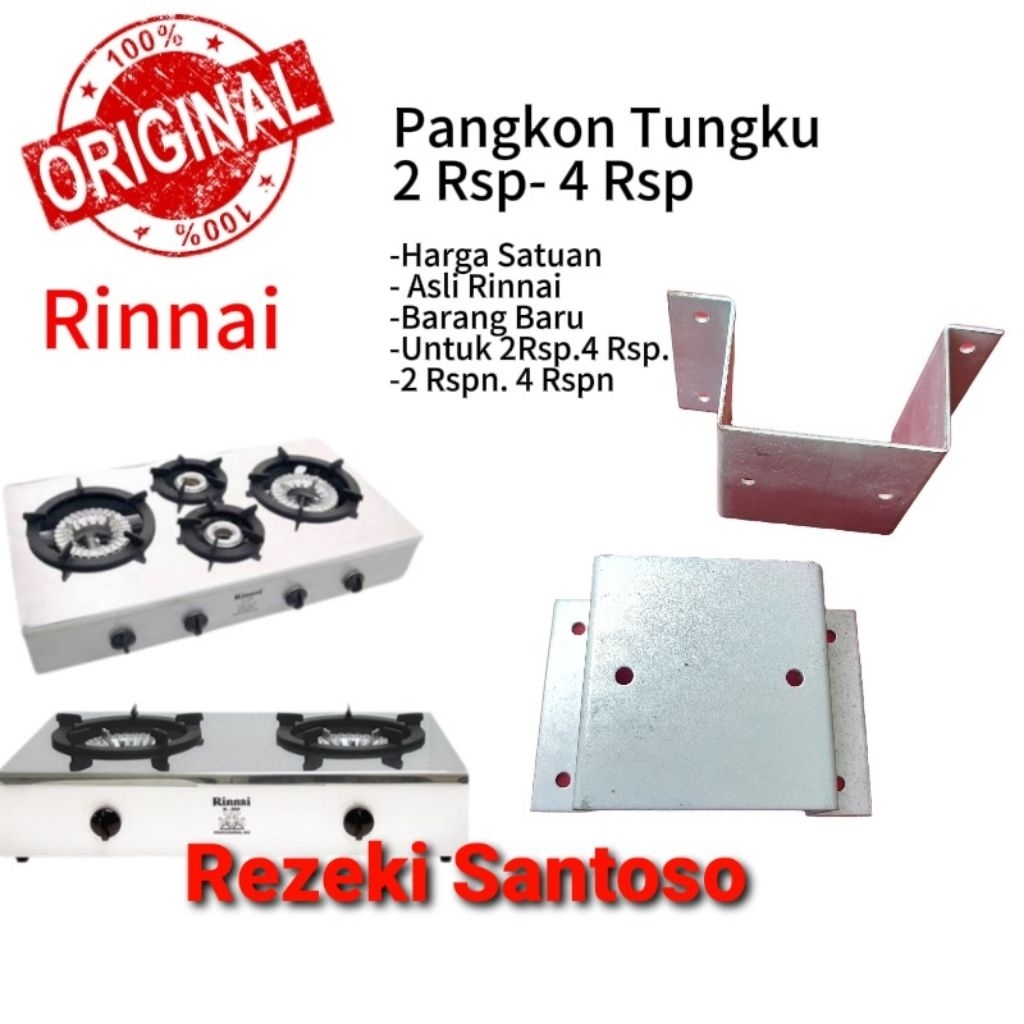 Pangkon Tungku Kompor Rinnai 2 Rsp. 4 Rsp. Plang Dudukan Kompor Rinnai Ri 2Rsp.4 rsp original
