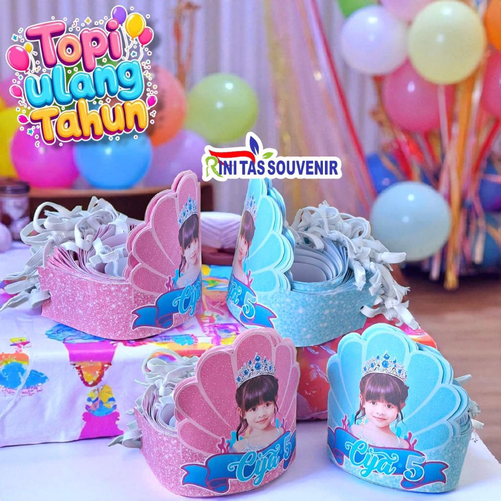topi ulang tahun anak custom gambar paket topi dan undangan ultah perlengkapan pesta anak perlengkap