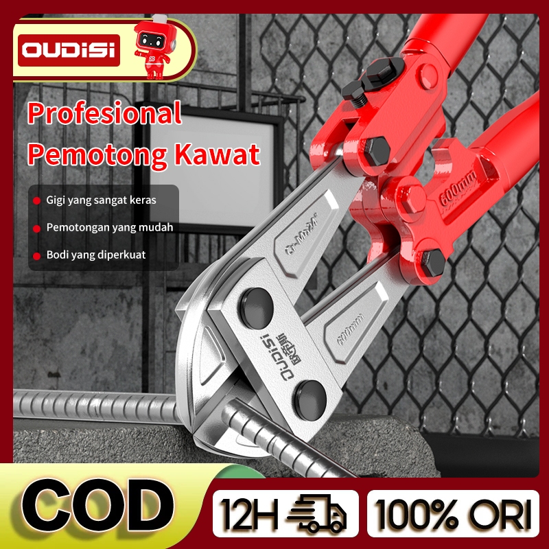 OUDISI Terlaris | Tang Besar Gunting Kawat Berat Kelas Industri Baja Kromium-Vanadium | Kuat & Tajam