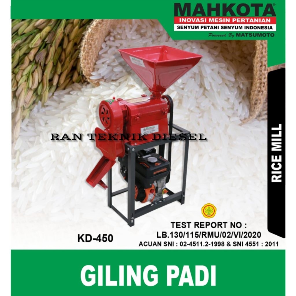 Giling Padi Serbaguna MAHKOTA KD 450 Original