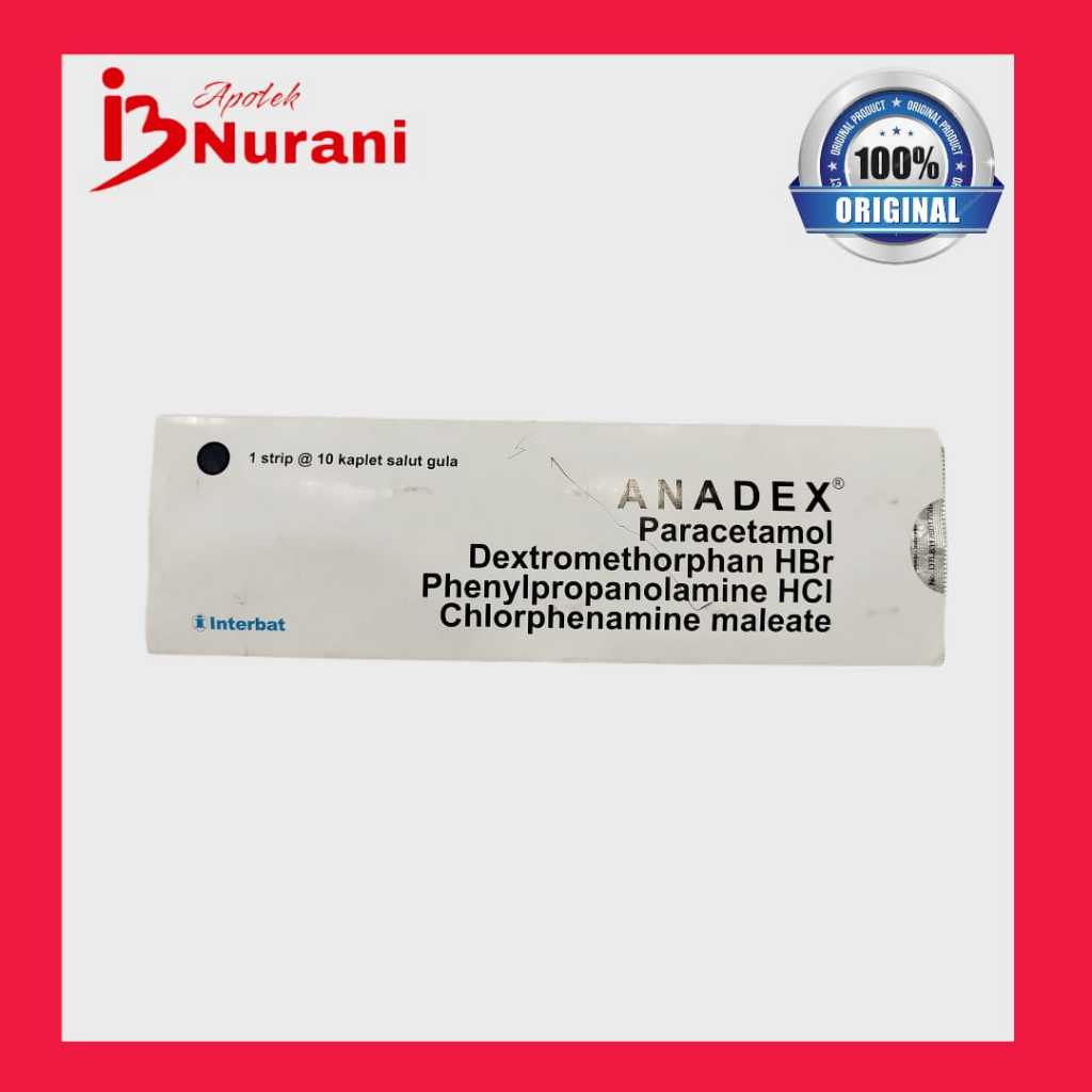 Anadex Strip 10 Kaplet Obat Flu Dan Batuk