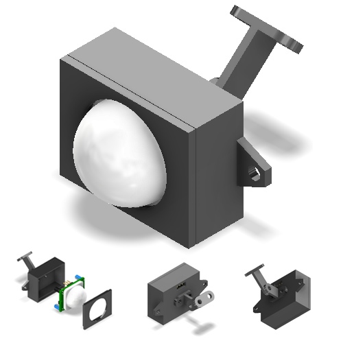 Case Sensor PIR HC-SR501 Box Sensor Gerak Housing PIR Sensor