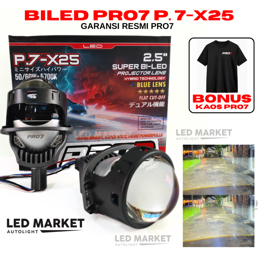 [PROMO GRATIS KAOS] Lampu Biled Projector Headlamp Pro7 PRO 7 P7X25 P.7-X25 P7-X25 P.7X25 P7 X25 50 