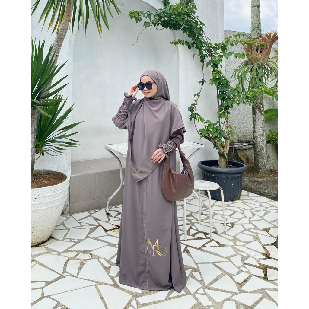 MINA SET ABAYA SYAR’I ANTI UV TERBARU GAMIS UMROH
