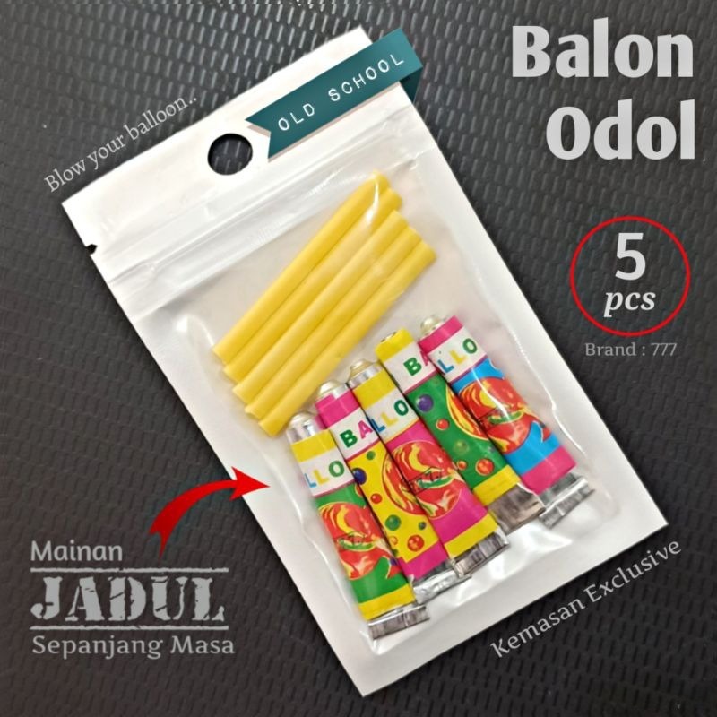 GROSIR 5 Pcs BALON TIUP PASTA KEMASAN SACHET - MAINAN ANAK JADUL BALON ODOL