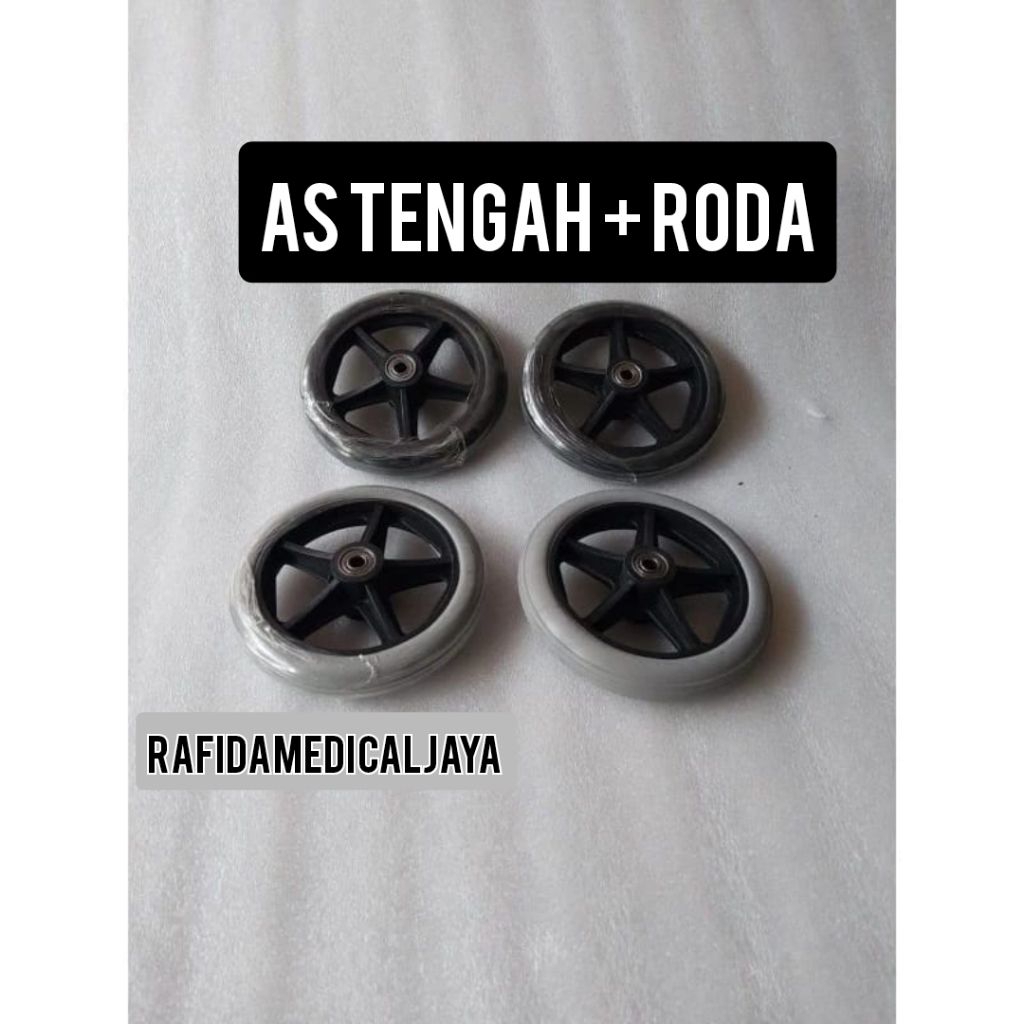 Roda depan kursi roda/ban depan kursi roda 6 inci Original